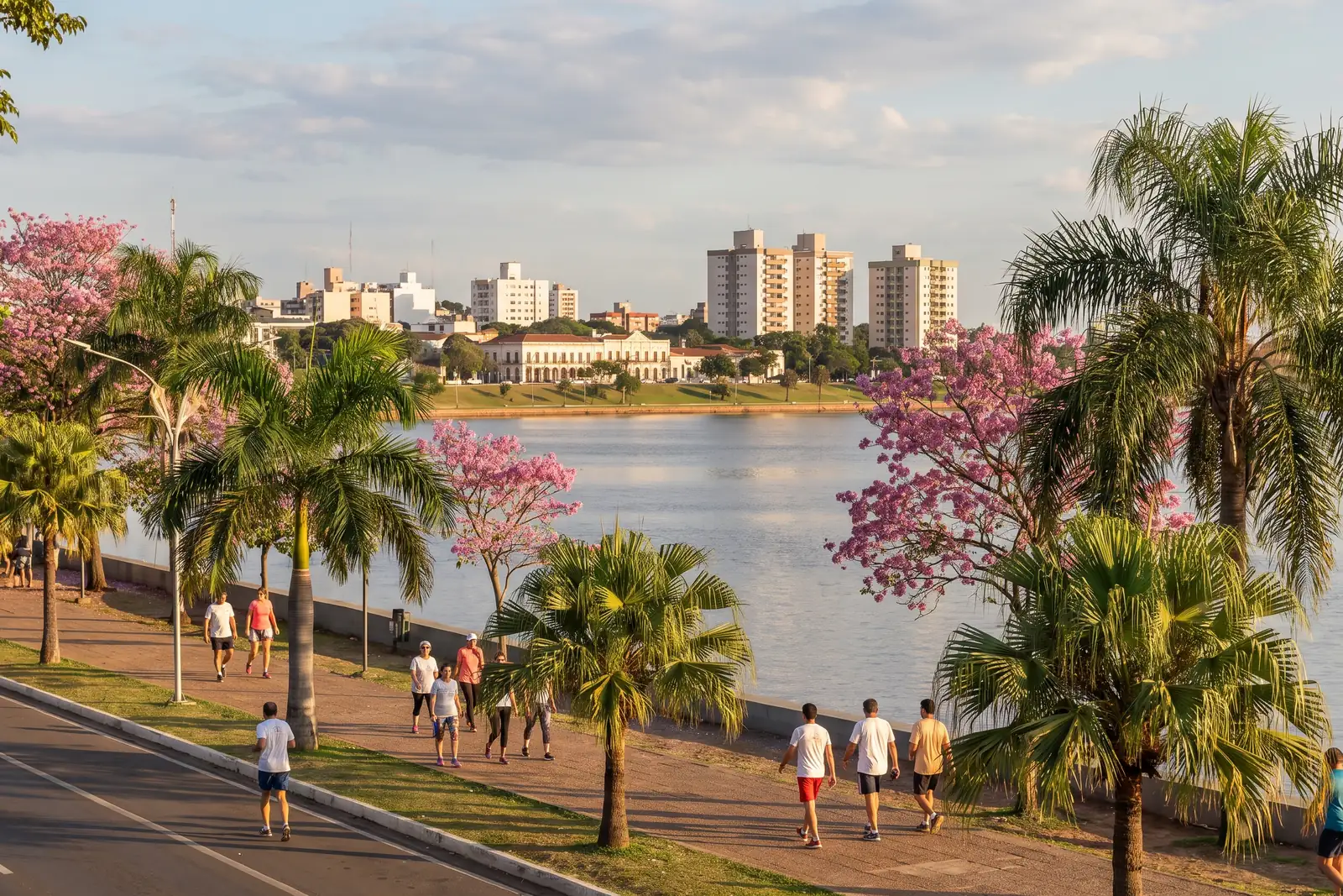 The Costanera waterfront promenade in Asuncion, Paraguay